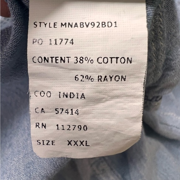 True Religion Blue Button Down Shirt Size XXXL - Picture 12 of 12